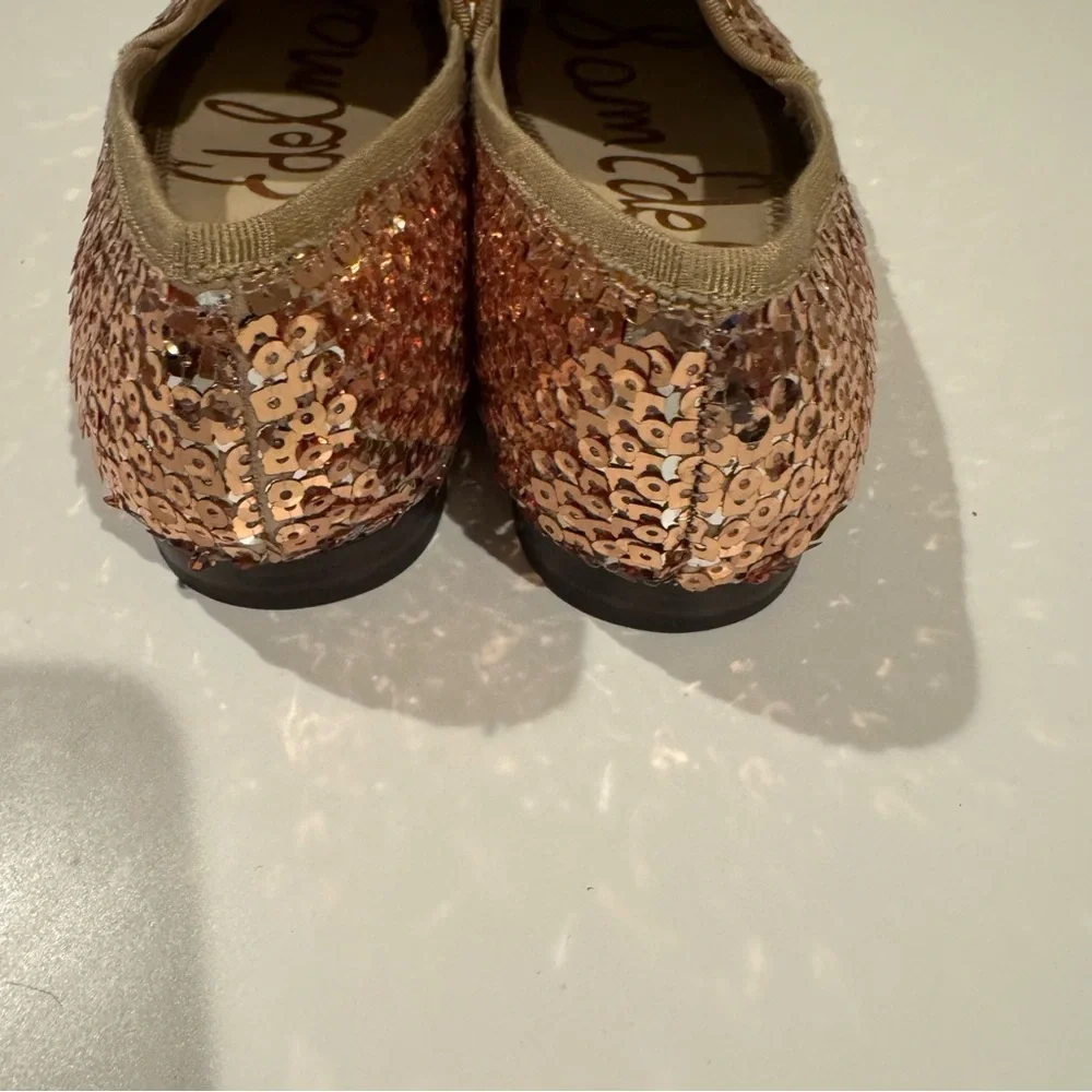 Sam Edelman Gold Sequin LORAINE BIT LOAFER kids size 2